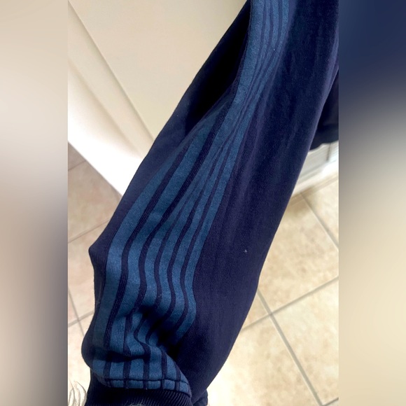 Armani Jeans Men’s Dark Blue Navy Hoodie size L two way zipper - Picture 8 of 10